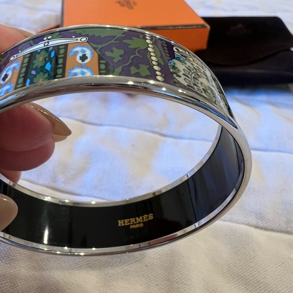 Hermes enamel coin purse bangle size M - Picture 4 of 5